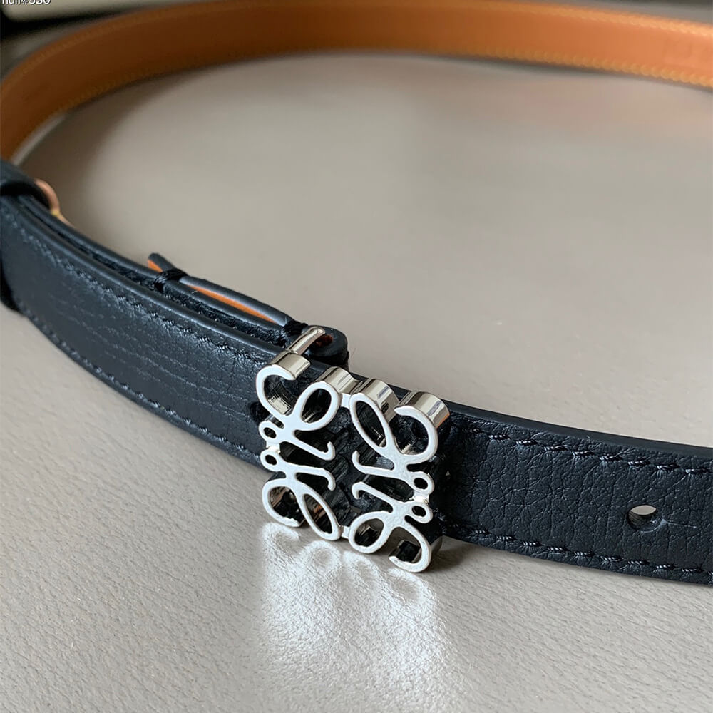L0ew* Anagram belt in pebble grain calfskin 20mm