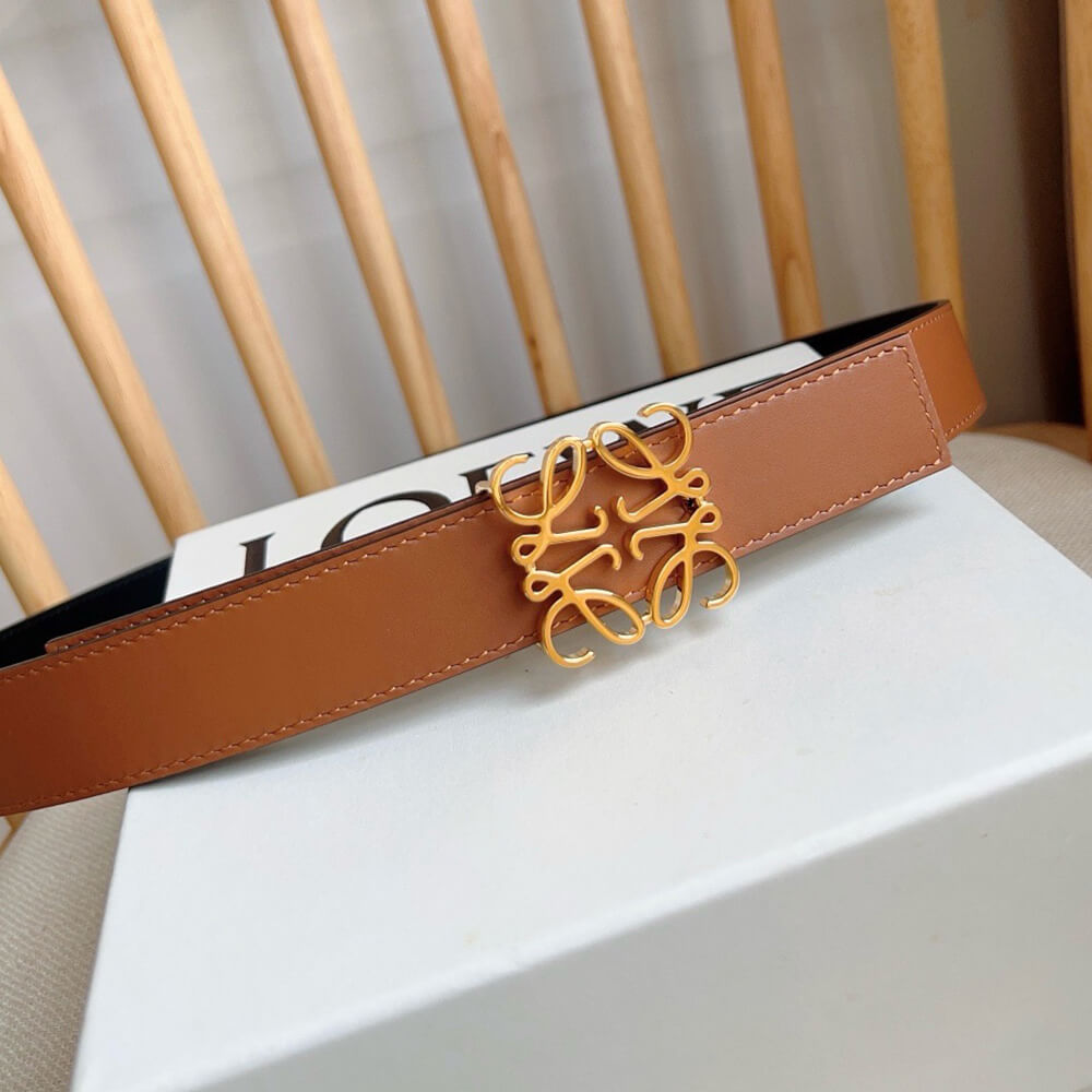 L0ew* Reversible Anagram belt in smooth calfskin 28mm