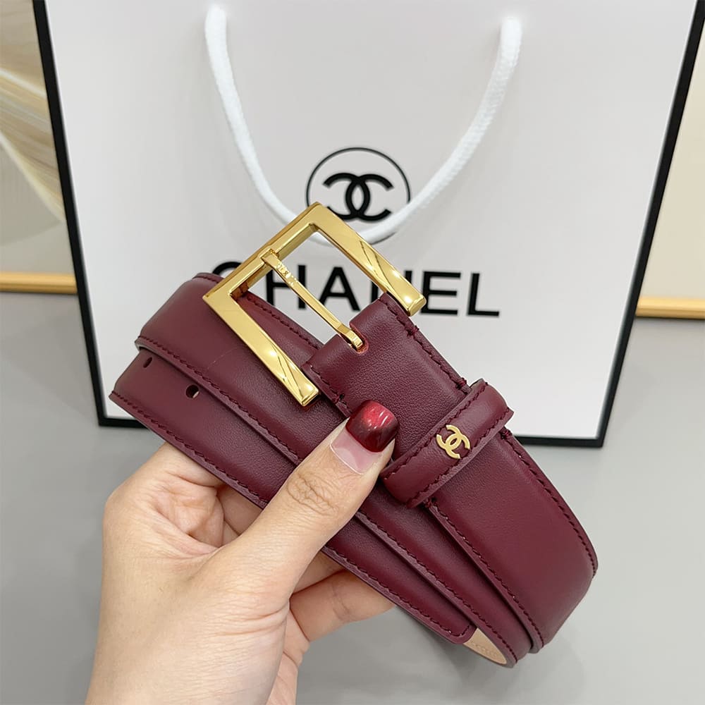Ch**el Leather belt 30 mm