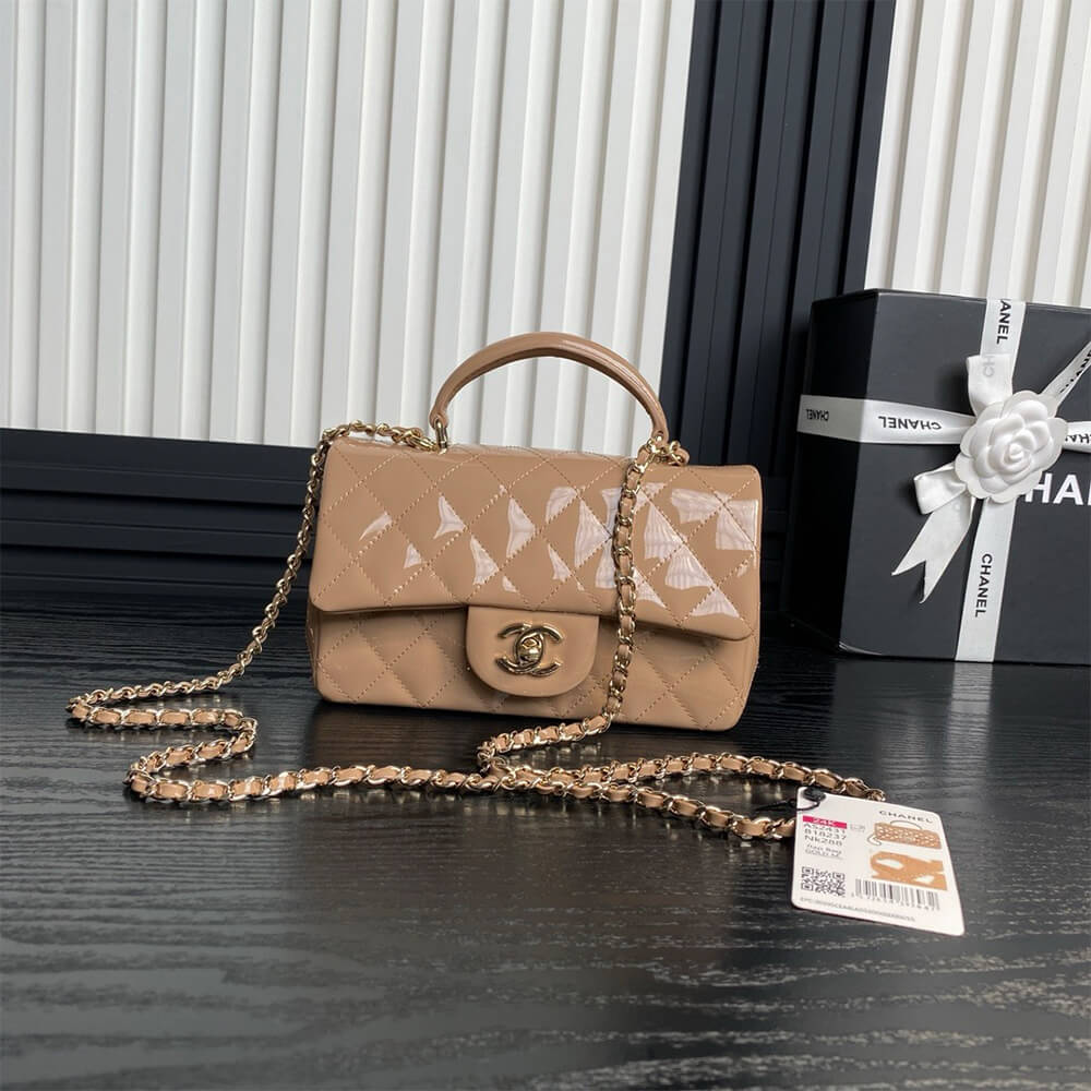 Ch**el Mini Classic Handbag With Top Handle