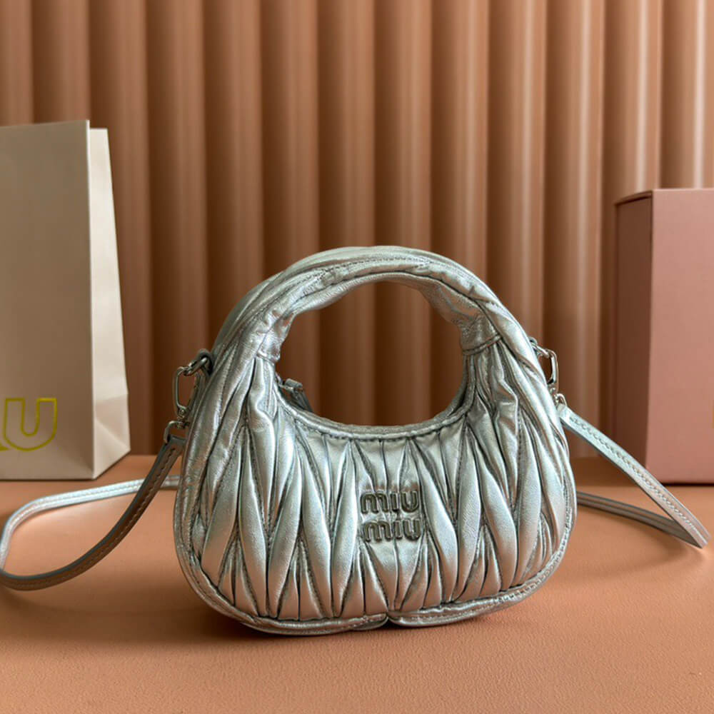 Mini Wander matelass?? nappa leather hobo bag(high-end grade)
