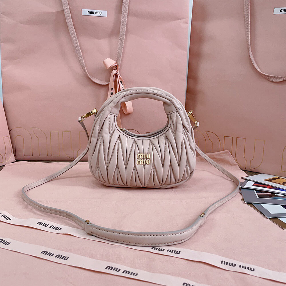 Mini Wander matelass?? nappa leather hobo bag(high-end grade)