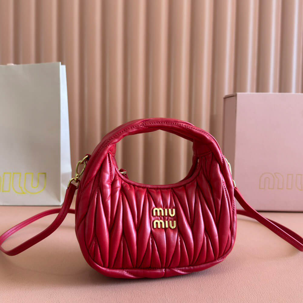 Mini Wander matelass?? nappa leather hobo bag(high-end grade)