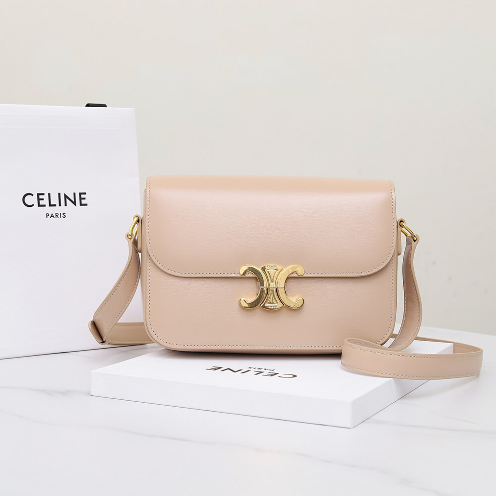 Ce1i*e CLASSIQUE TRIOMPHE BAG in shiny calfskin(HIGH-END GRADE)