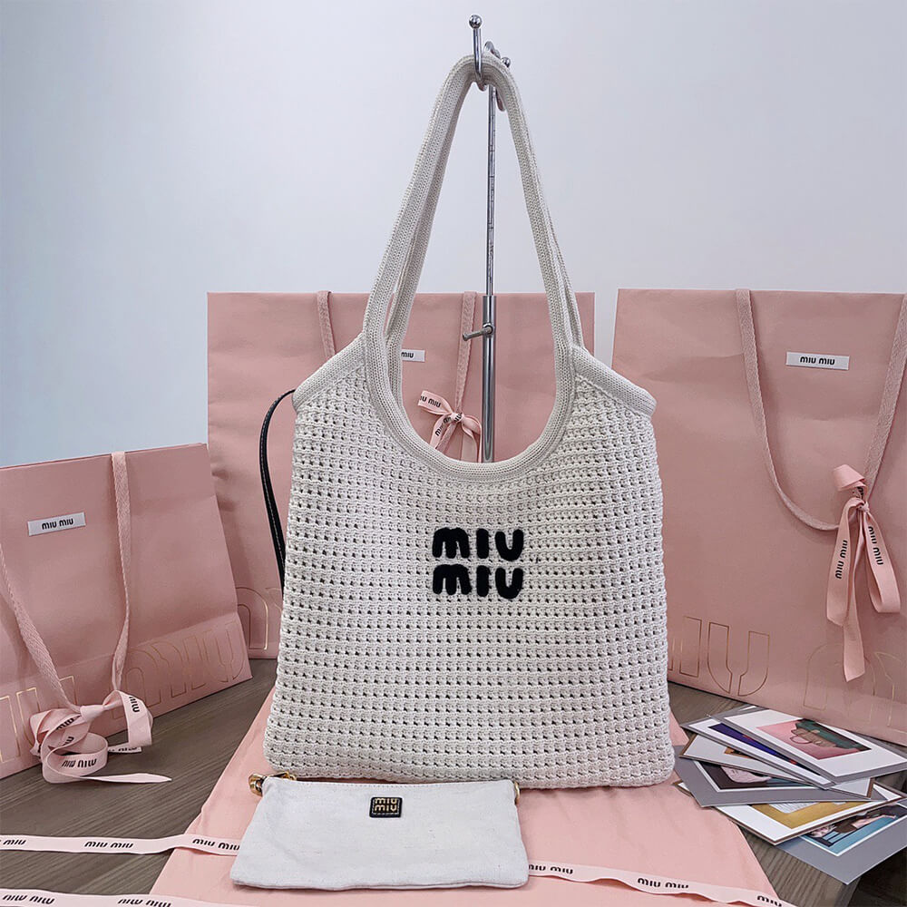 M1um1u REGULAR IVY canvas and leather bag(HIGH-END GRADE)