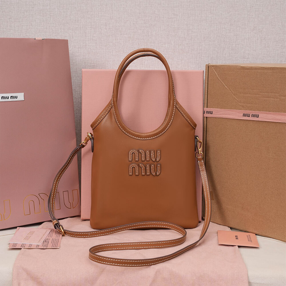 M1um1u MINI IVY leather handbag(HIGH-END GRADE)