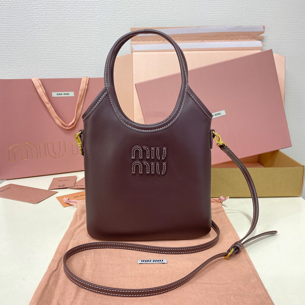 M1um1u MINI IVY leather handbag(HIGH-END GRADE)