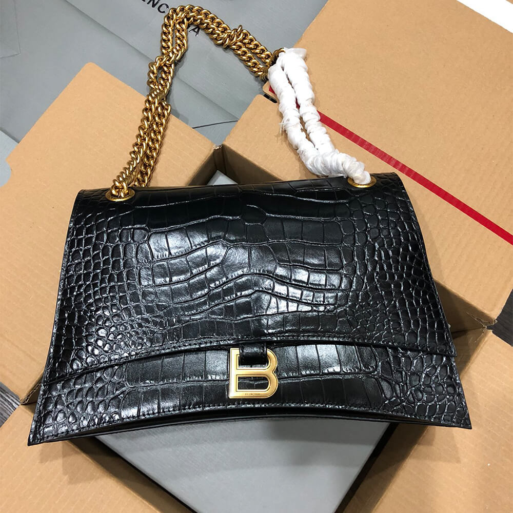 Ba1en*iaga Women’s Crush Chain Bag Medium(HIGH-END GRADE)
