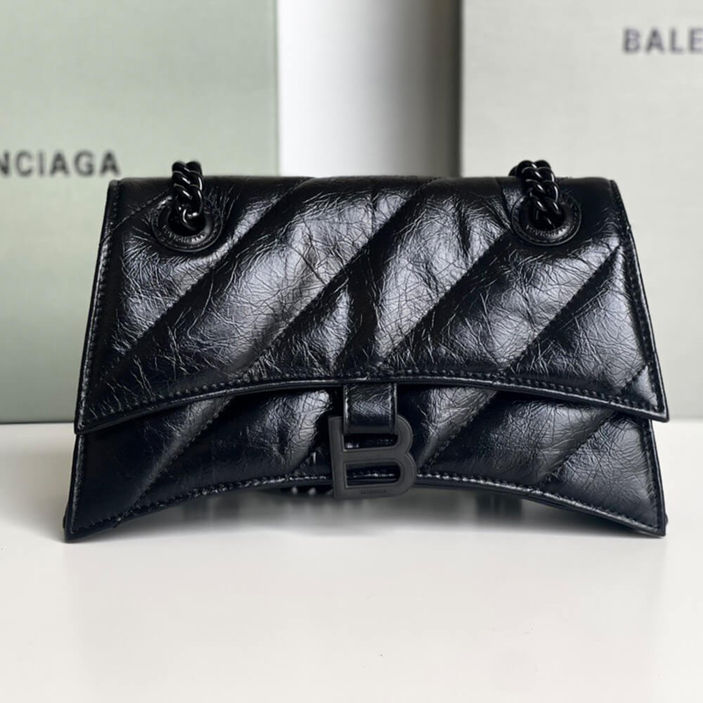 Ba1en*iaga Women’s Crush Chain Bag Small(HIGH-END GRADE)
