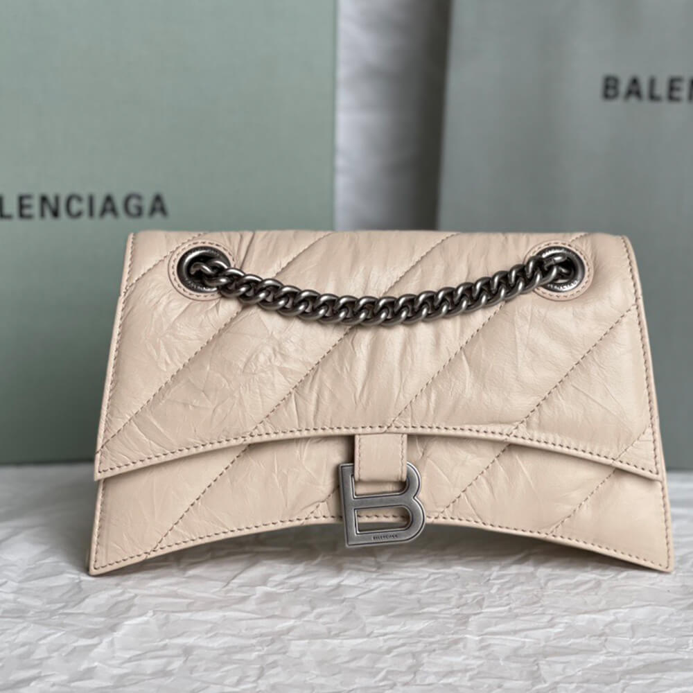 Ba1en*iaga Women’s Crush Chain Bag Small(HIGH-END GRADE)