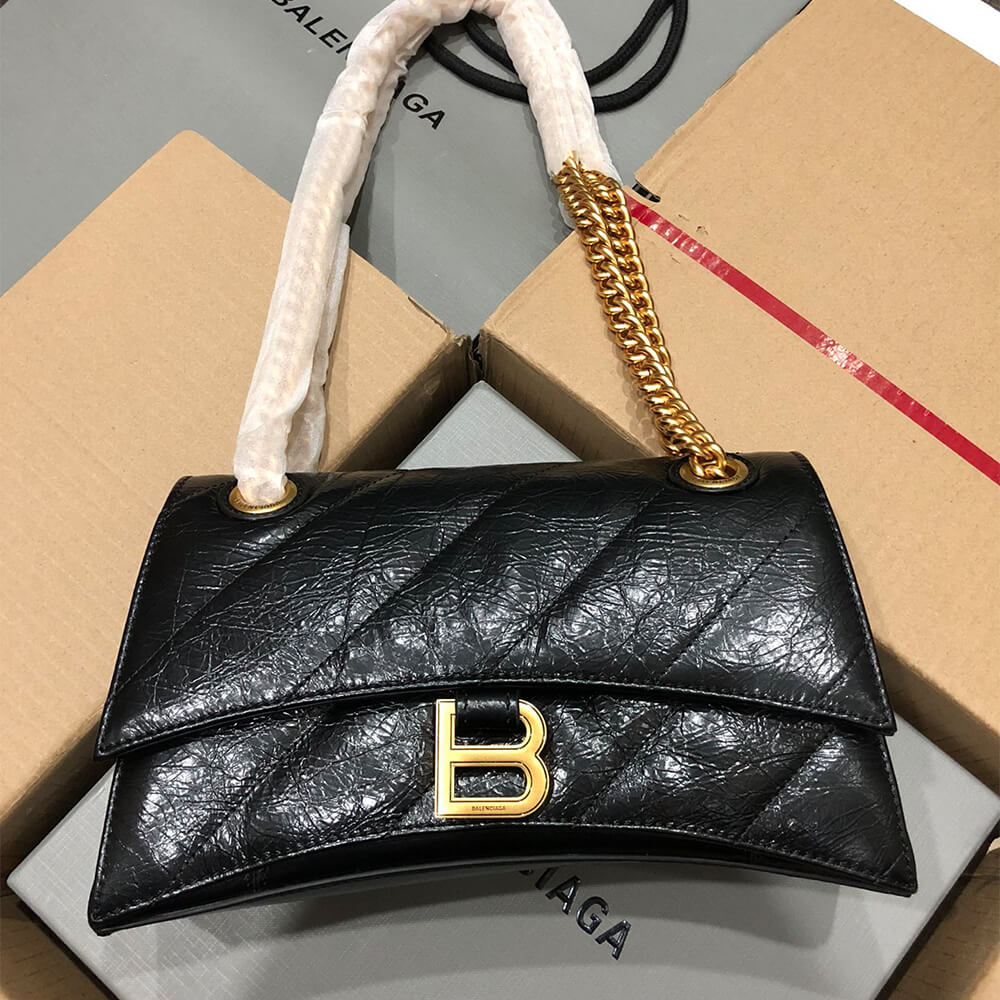 Ba1en*iaga Women’s Crush Chain Bag Small(HIGH-END GRADE)