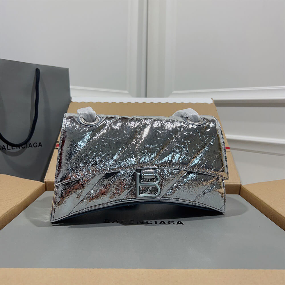 Ba1en*iaga Women’s Crush Chain Bag Small(HIGH-END GRADE)
