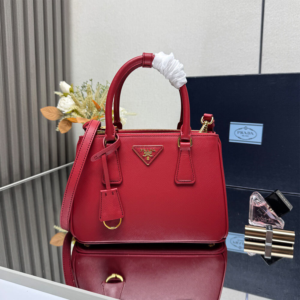 Pra*a Small Pra*a Galleria Saffiano leather bag(HIGH-END GRADE)