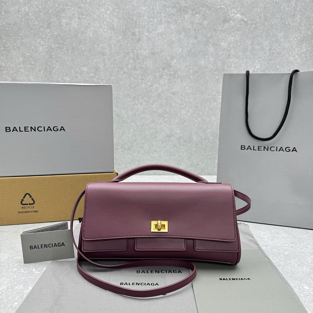 Ba1en*iaga Women’s Bel Air Clutch On Strap Small(HIGH-END GRADE)