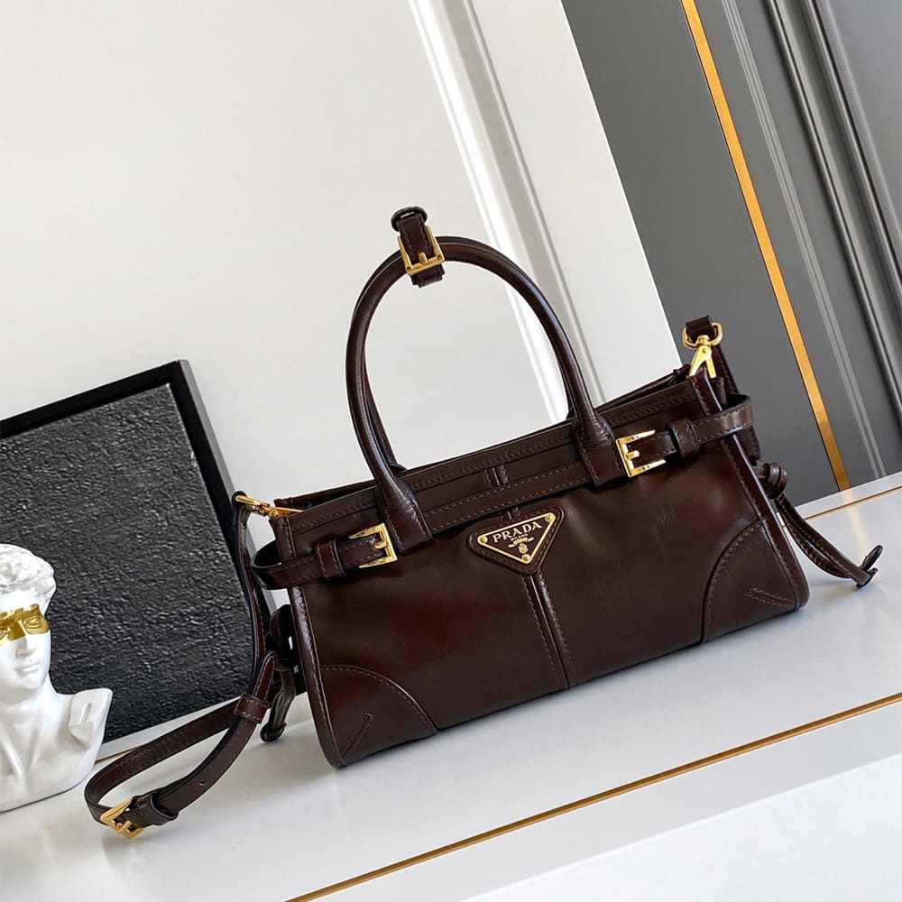 Pra*a Bonnie leather mini handbag(HIGH-END GRADE)