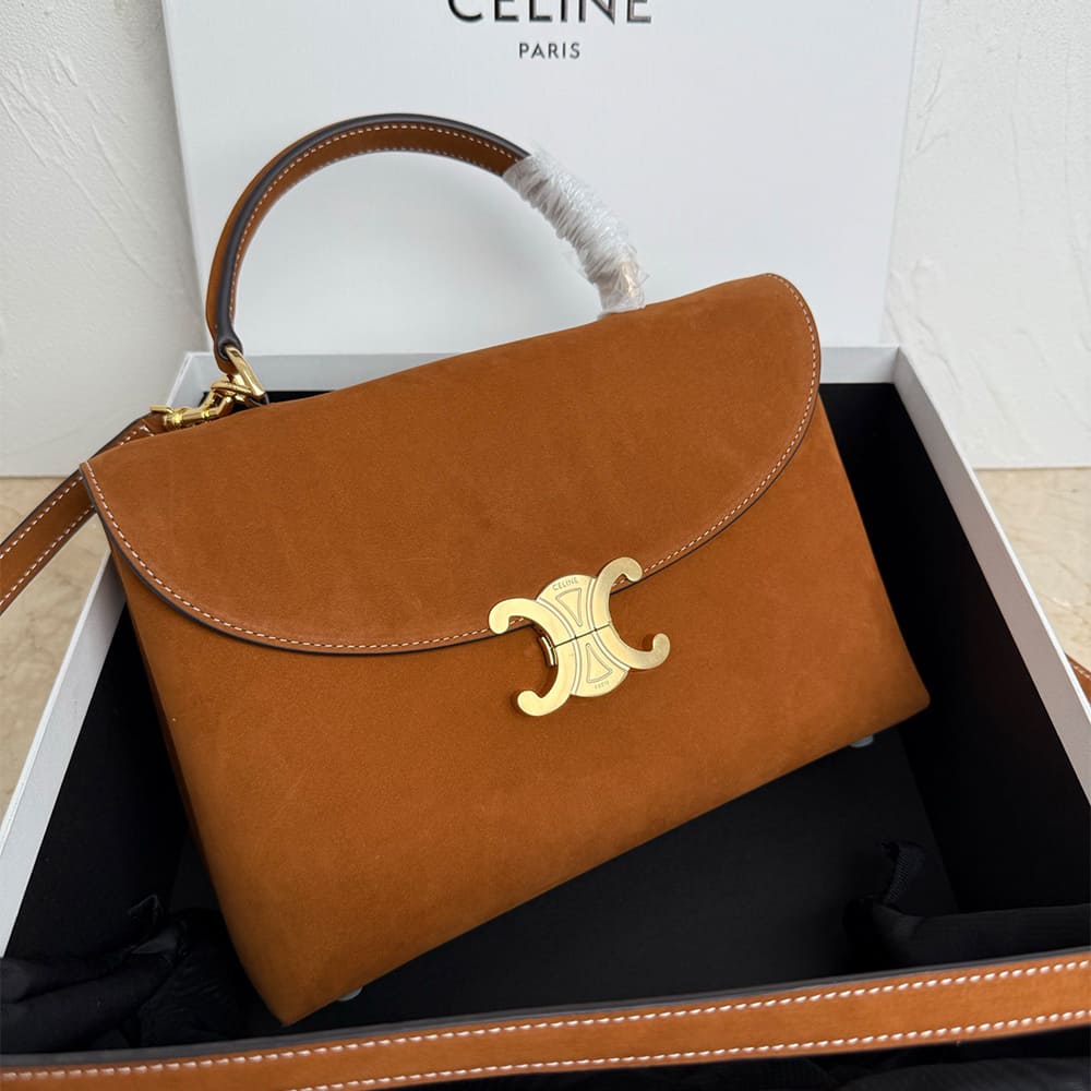 Ce1i*e MEDIUM NINO BAG IN GRAINED NUBUCK CALFSKIN(HIGH-END GRADE)