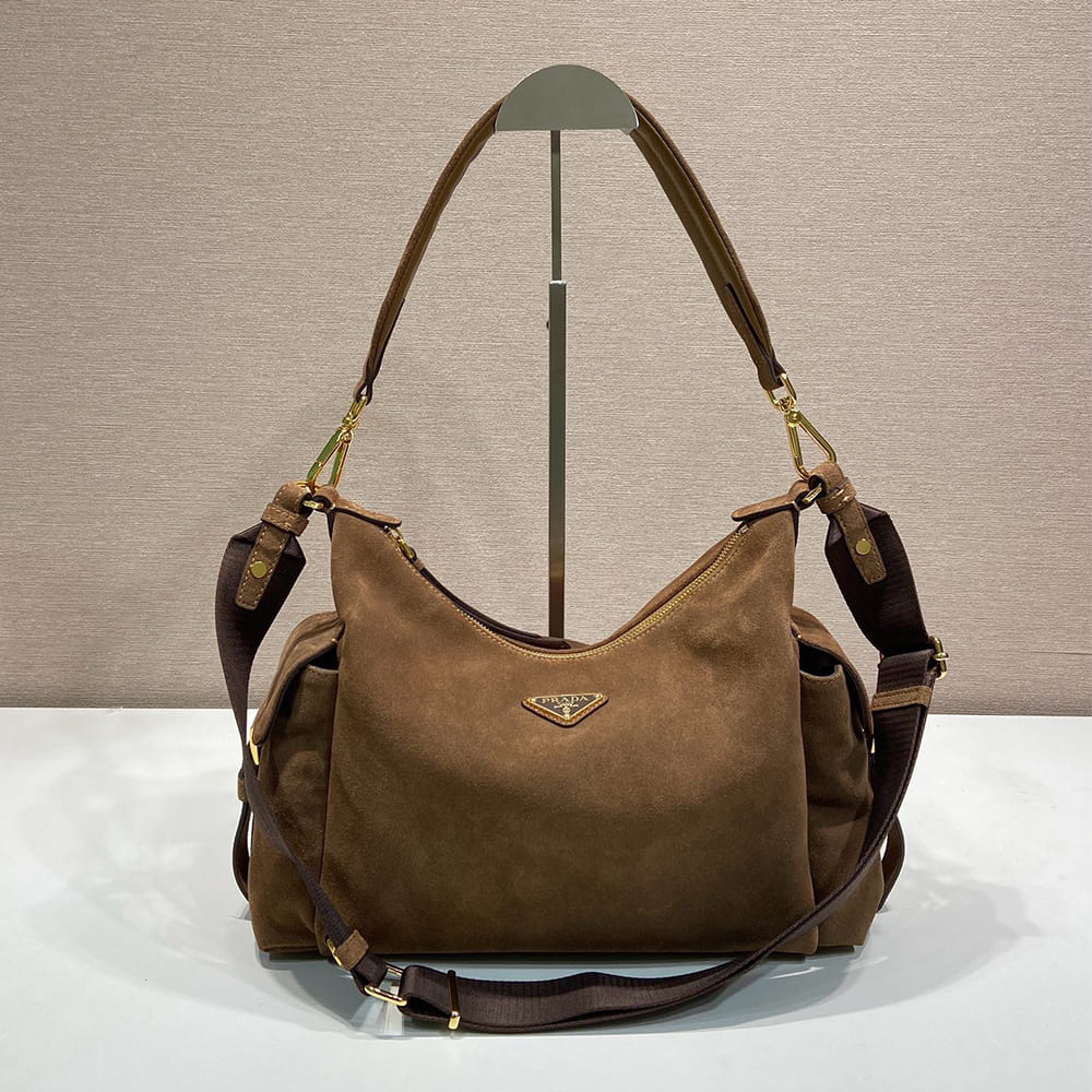 Pra*a Explore large suede bag(HIGH-END GRADE)
