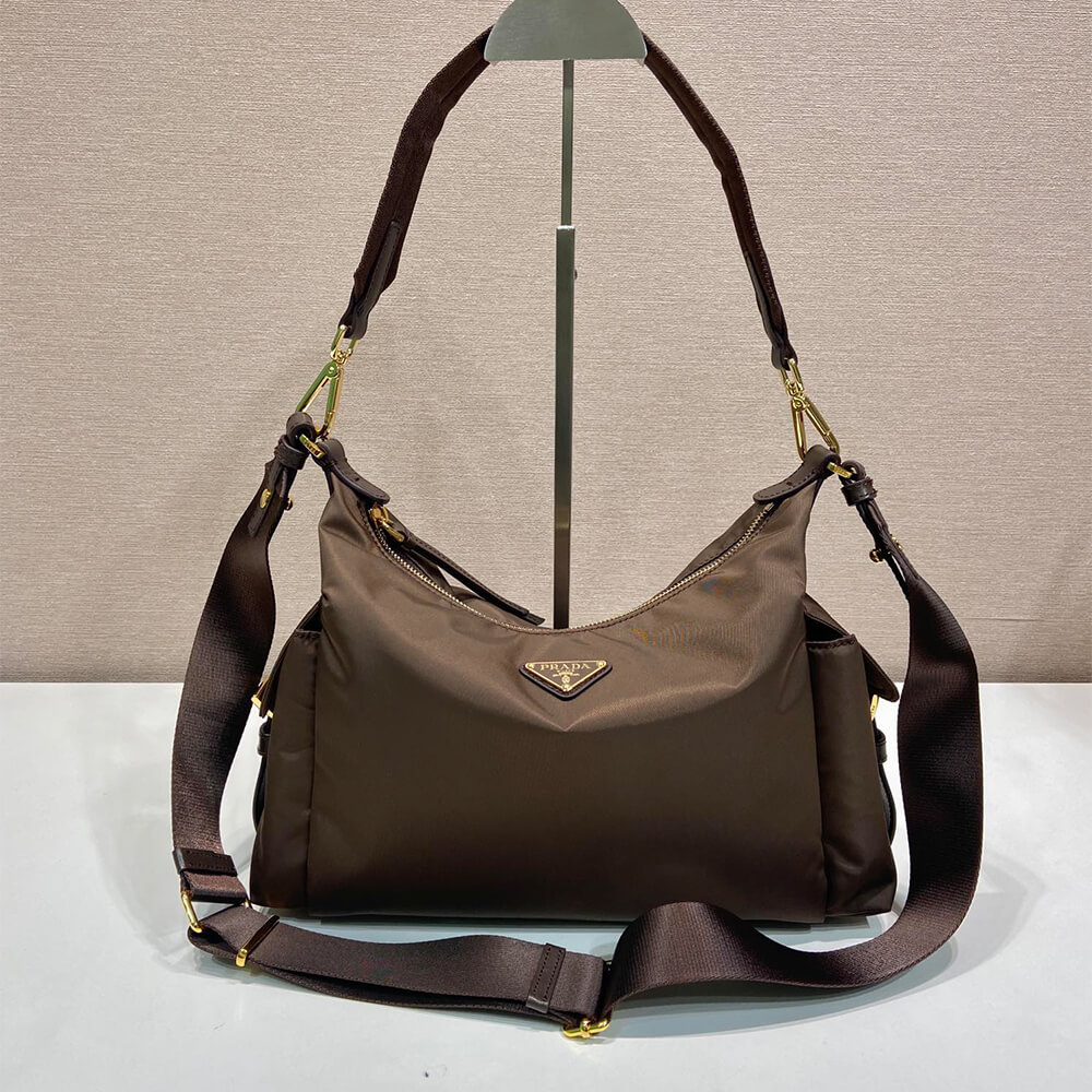Pra*a Explore large Re-Nylon and leather bag(HIGH-END GRADE)