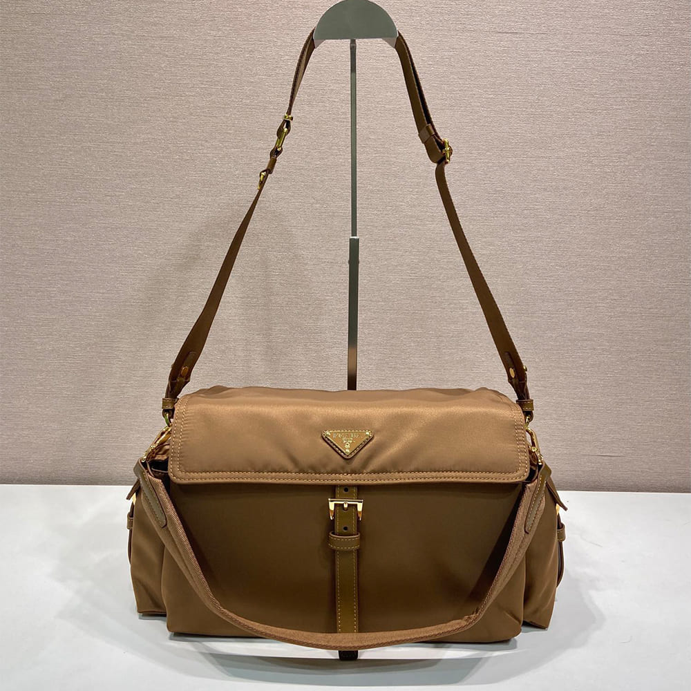 Pra*a Explore large Re-Nylon shoulder bag with flap(HIGH-END GRADE)