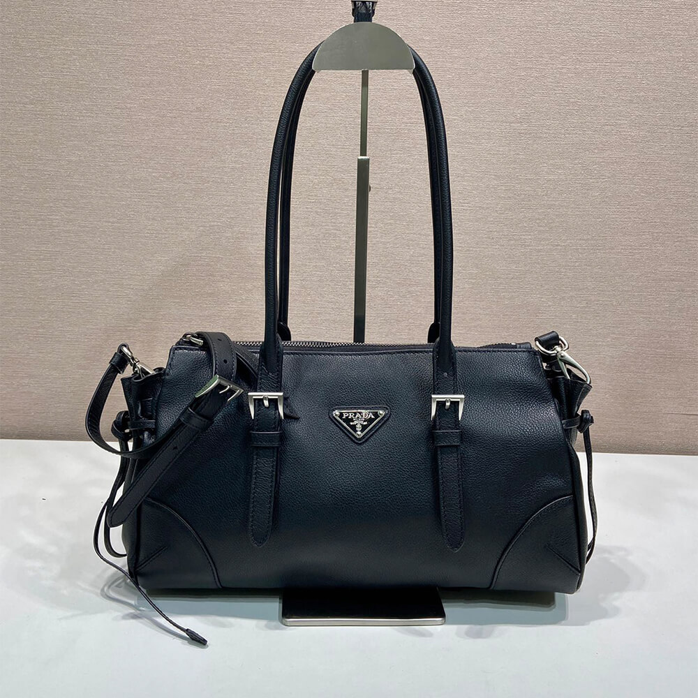 Pra*a Bonnie medium antiqued leather tote bag(HIGH-END GRADE)
