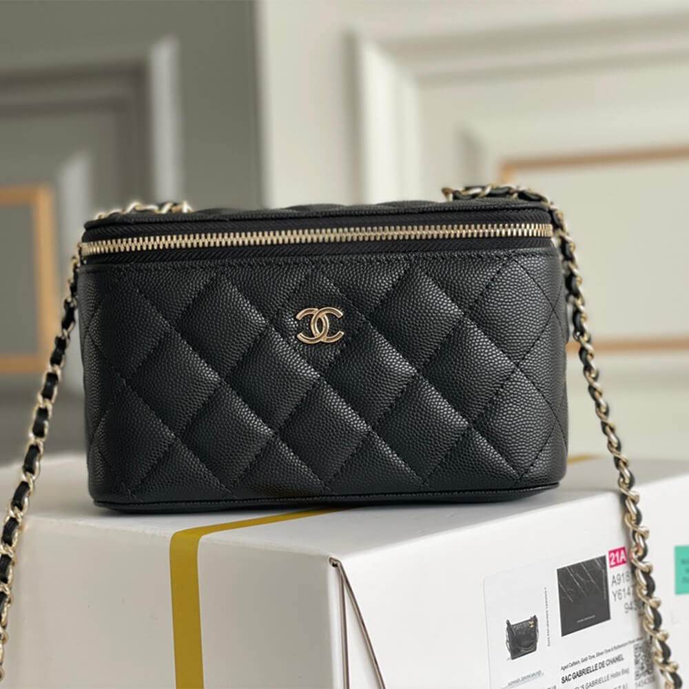 Ch**el long box cosmetic bag