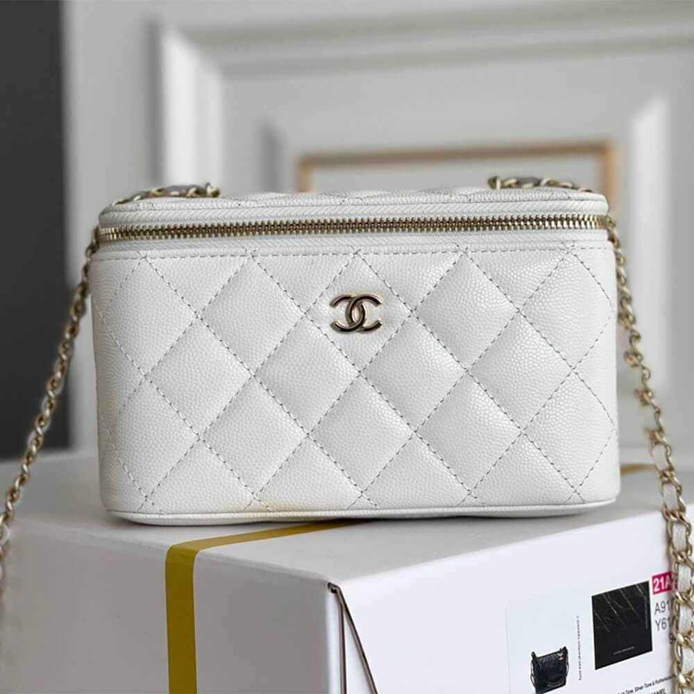 Ch**el long box cosmetic bag