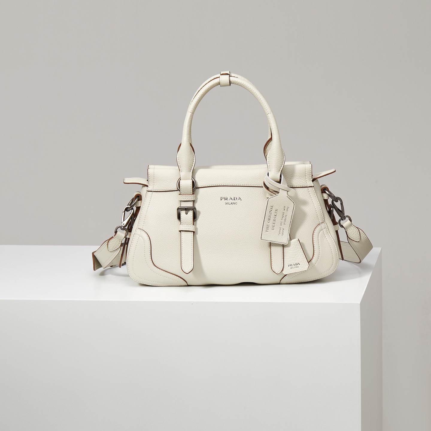 Pra*a Large leather tote bag(HIGH-END GRADE)