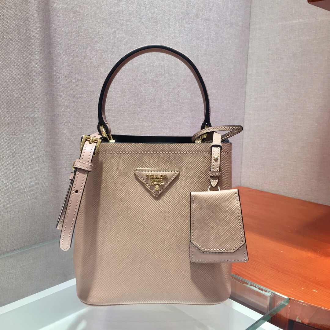 Pra*a Panier Saffiano Leather Mini Bag(high-end grade)