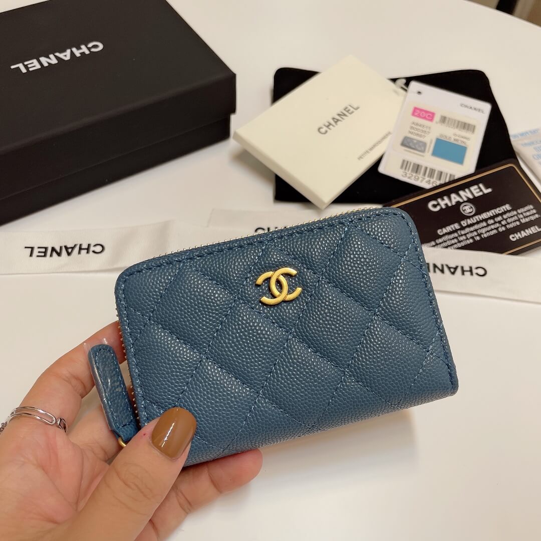 Ch**el Classic Zipper Coin Wallet
