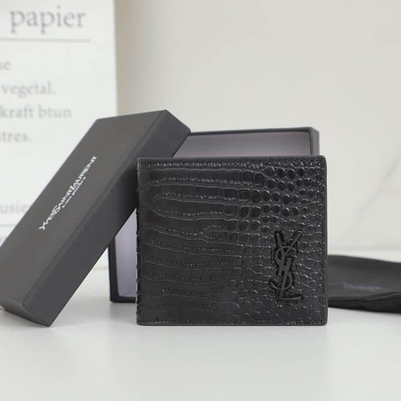 Y51 tiny cassandre wallet in crocodile embossed matte leather