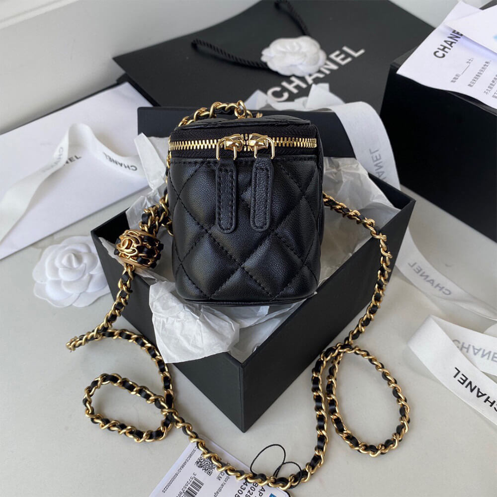 Ch**el SMALL VANITY WITH CHAIN