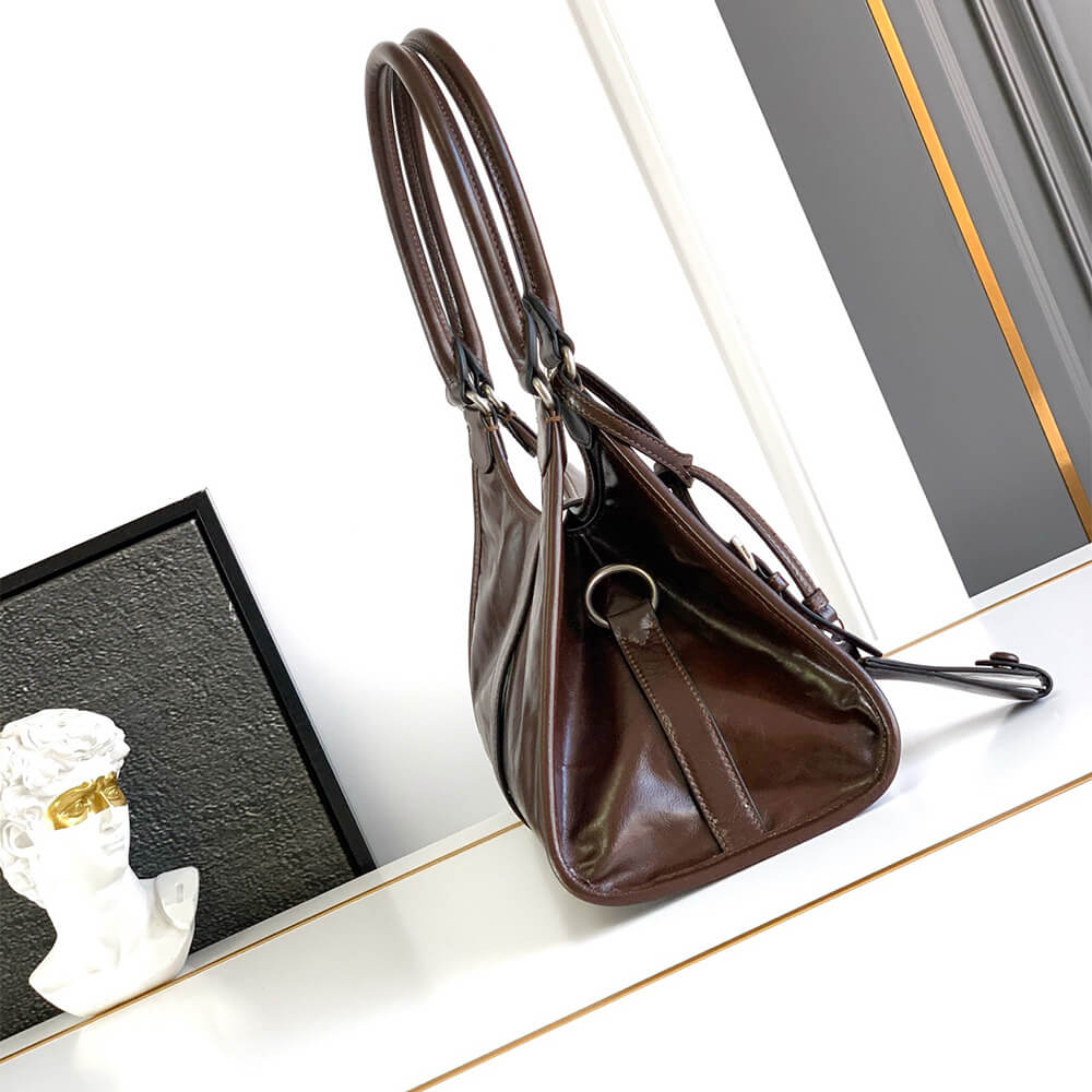 Pra*a Medium leather tote bag(high-end grade)