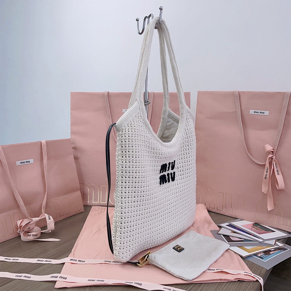 M1um1u REGULAR IVY canvas and leather bag(HIGH-END GRADE)