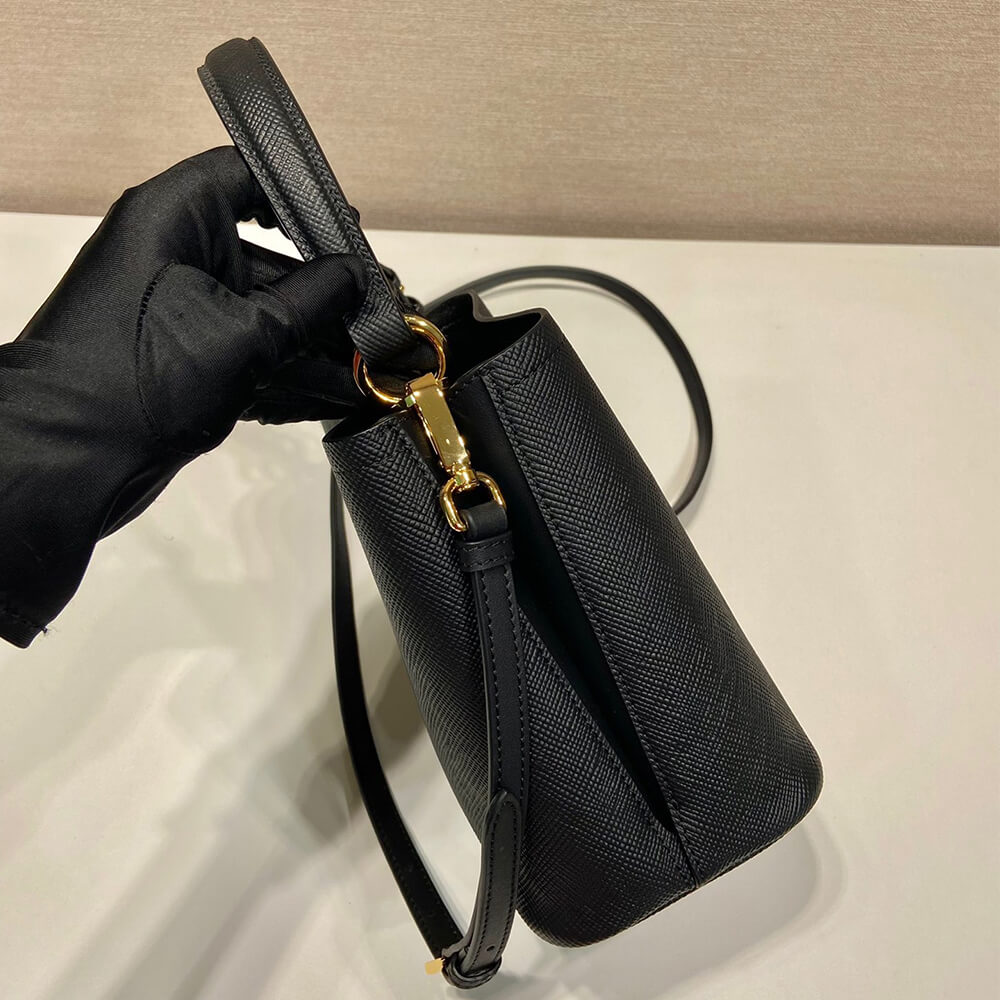 Pra*a Panier Saffiano Leather Mini Bag(high-end grade)
