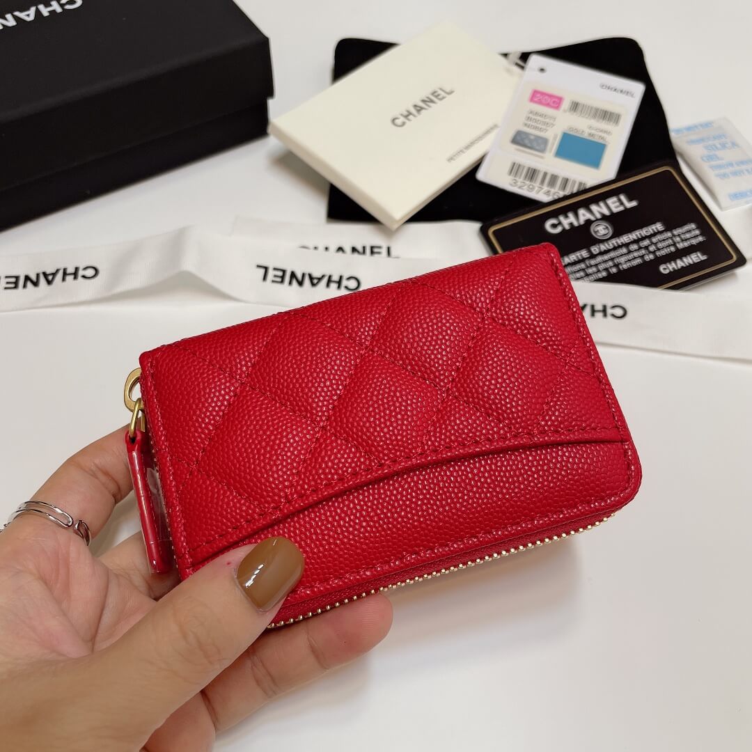 Ch**el Classic Zipper Coin Wallet