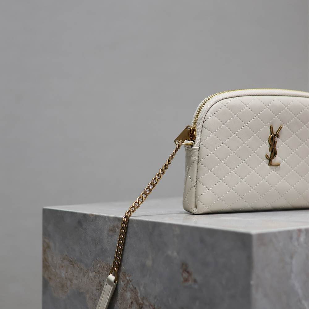 Y51 GABY ZIPPERED POUCH IN LAMBSKIN