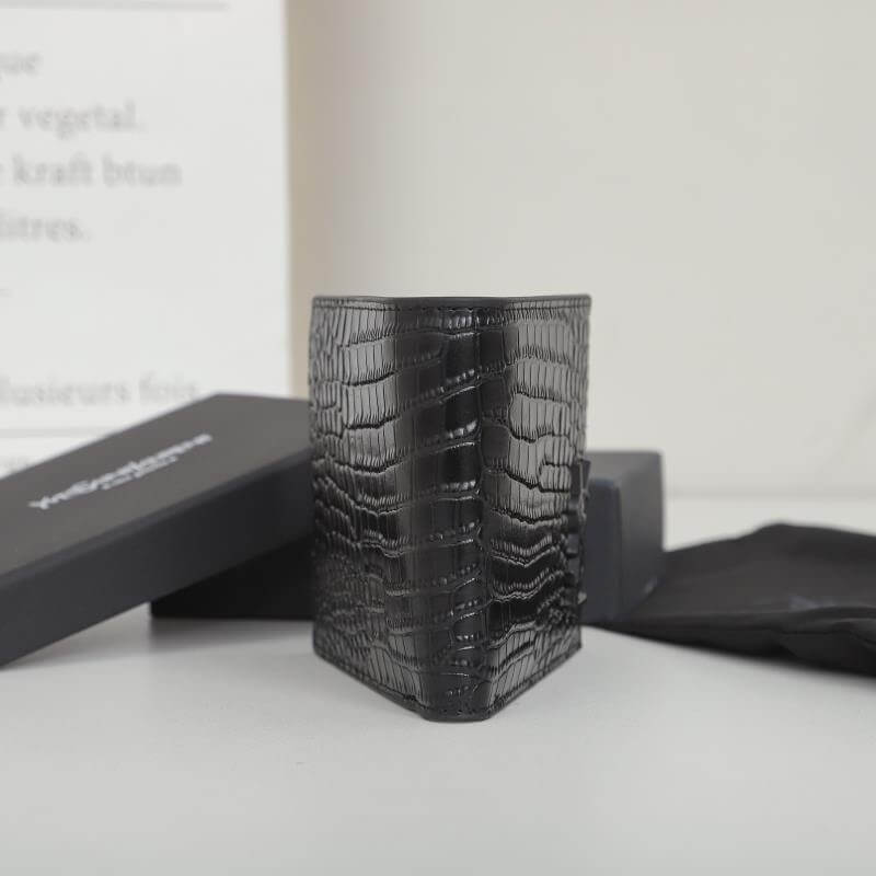 Y51 tiny cassandre wallet in crocodile embossed matte leather