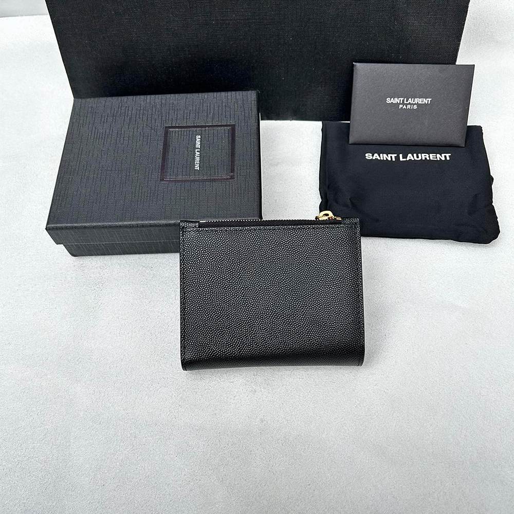 Y51 UPTOWN Compact wallet in grain de poudre leather