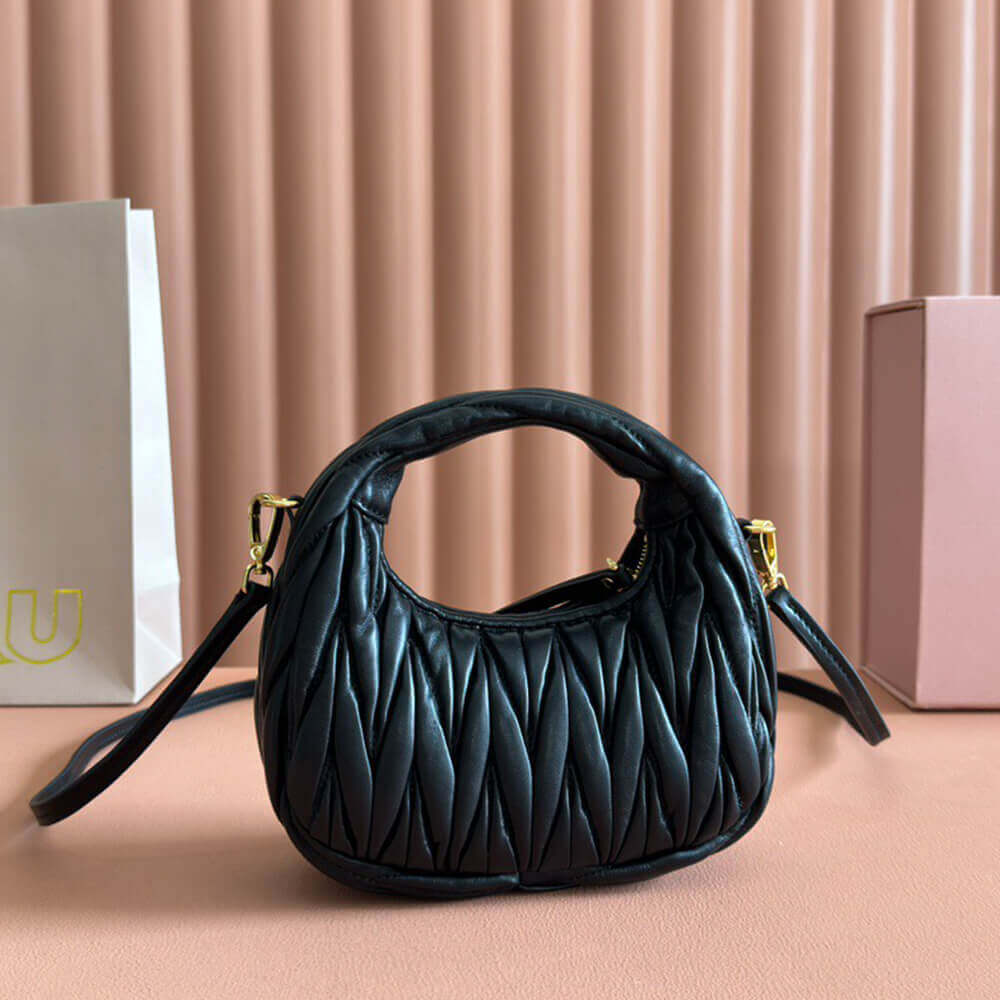 Mini Wander matelass?? nappa leather hobo bag(high-end grade)