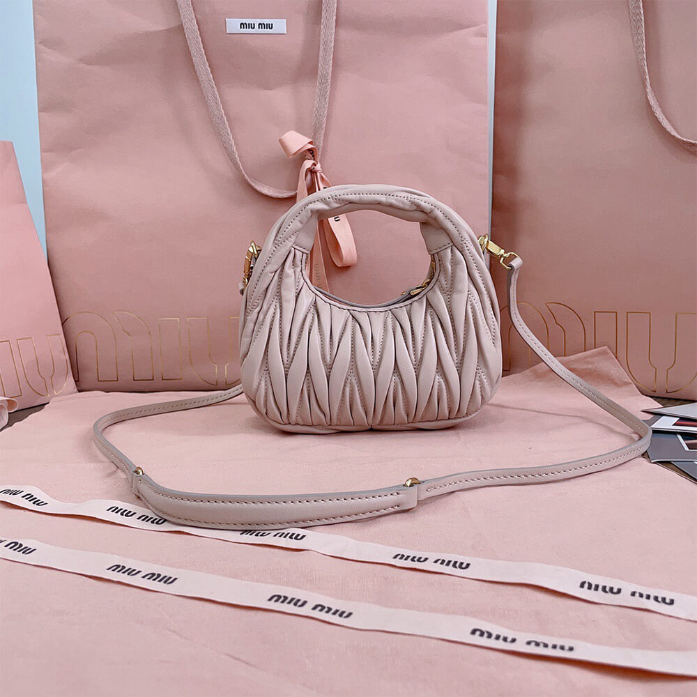 Mini Wander matelass?? nappa leather hobo bag(high-end grade)