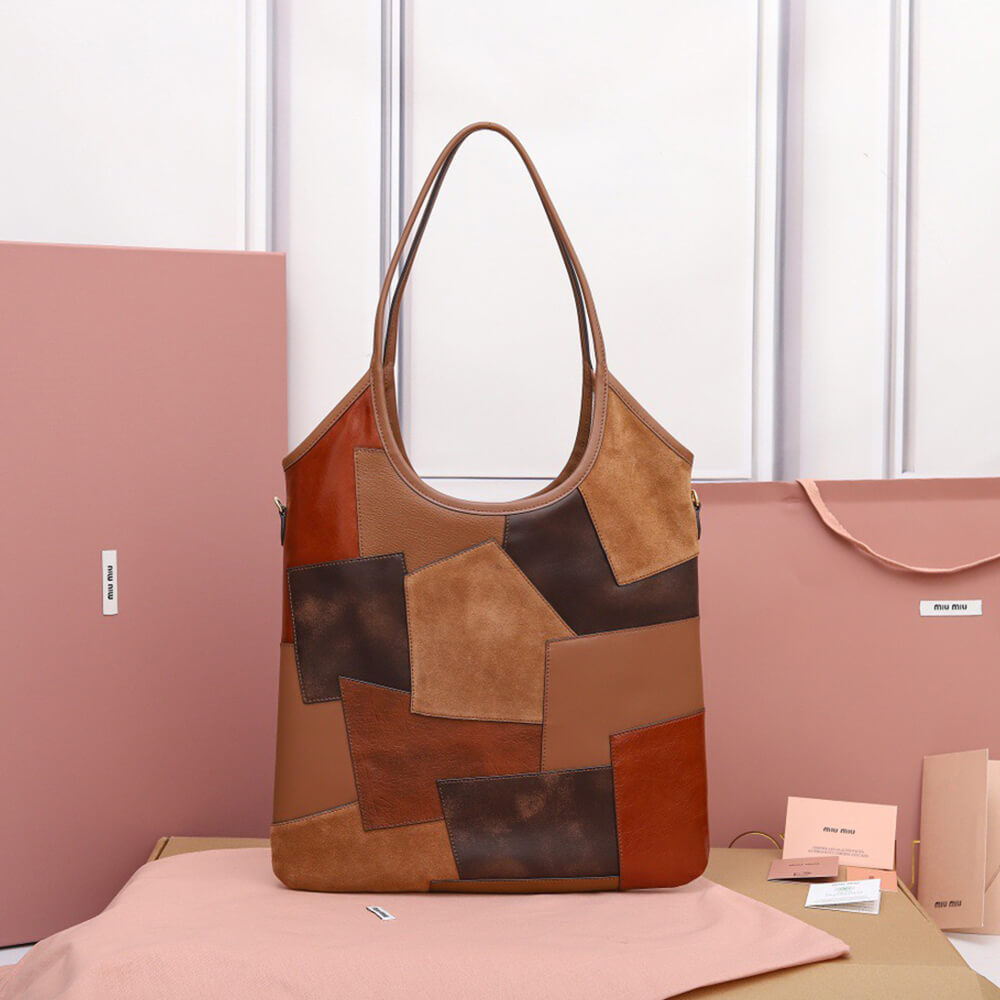 M1um1u REGULAR IVY leather patchwork bag(HIGH-END GRADE)