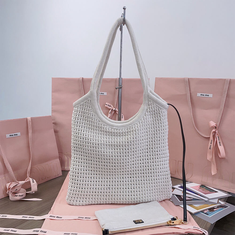 M1um1u REGULAR IVY canvas and leather bag(HIGH-END GRADE)
