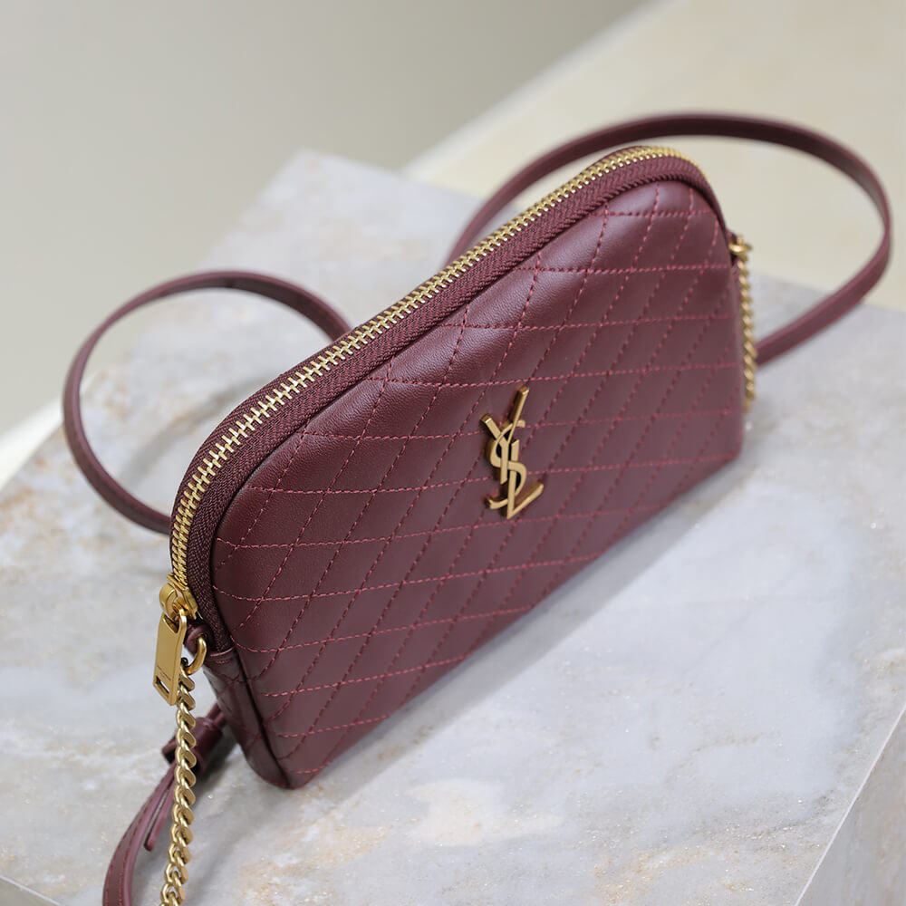 Y51 Gaby zipped pouch in quilted lambskin(HIGH-END)