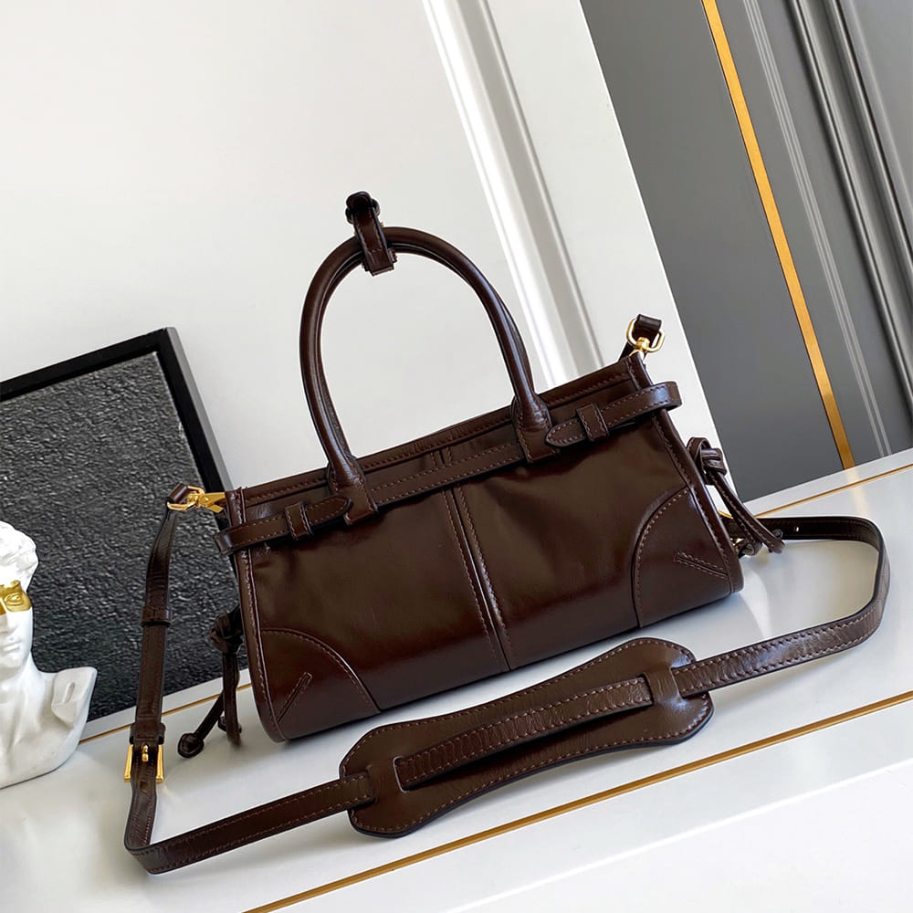 Pra*a Bonnie leather mini handbag(HIGH-END GRADE)