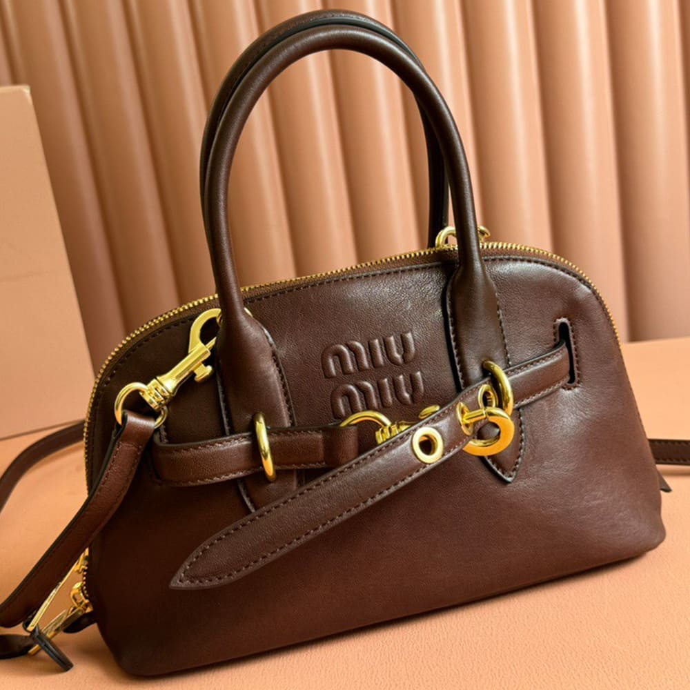 M1um1u Small Aventure nappa leather top-handle bag(HIGH-END GRADE)