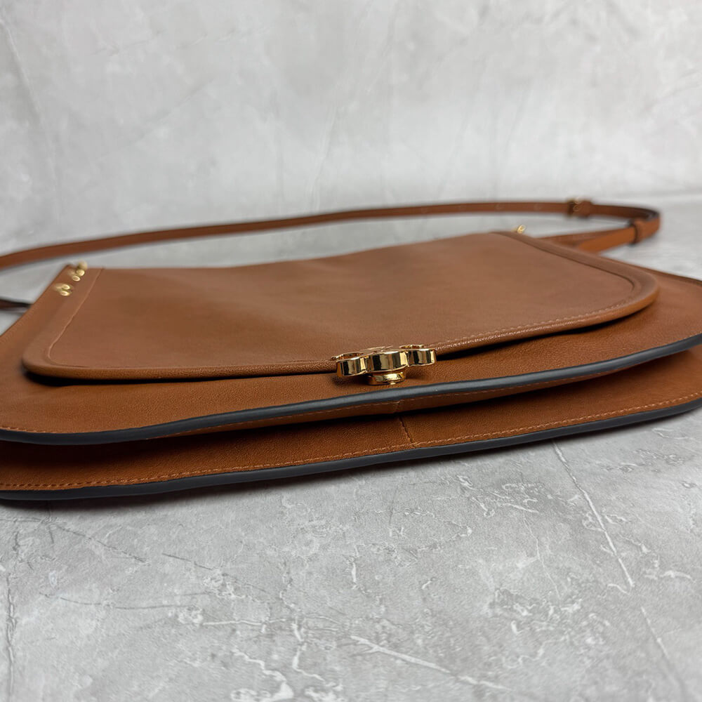 Ce1i*e SOFT TRIOMPHE BESACE IN S*pPLE SHINY LAMBSKIN(HIGH-END GRADE)