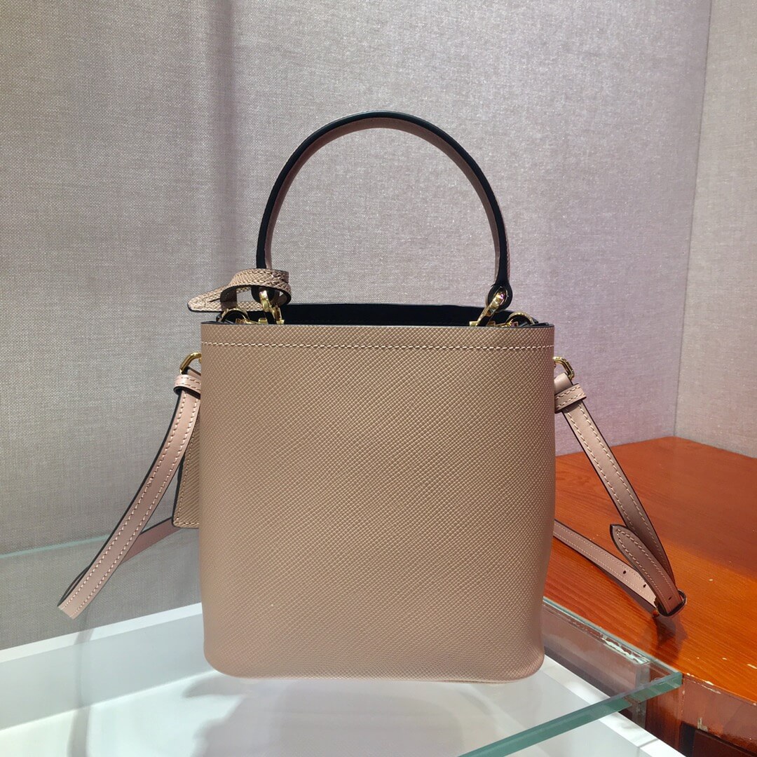 Pra*a Panier Saffiano Leather Mini Bag(high-end grade)