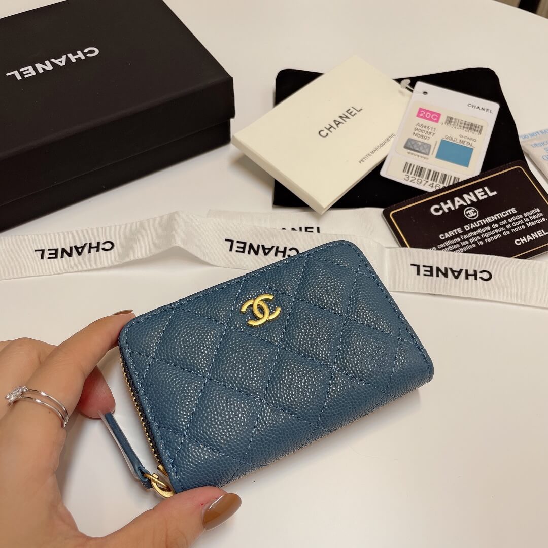 Ch**el Classic Zipper Coin Wallet