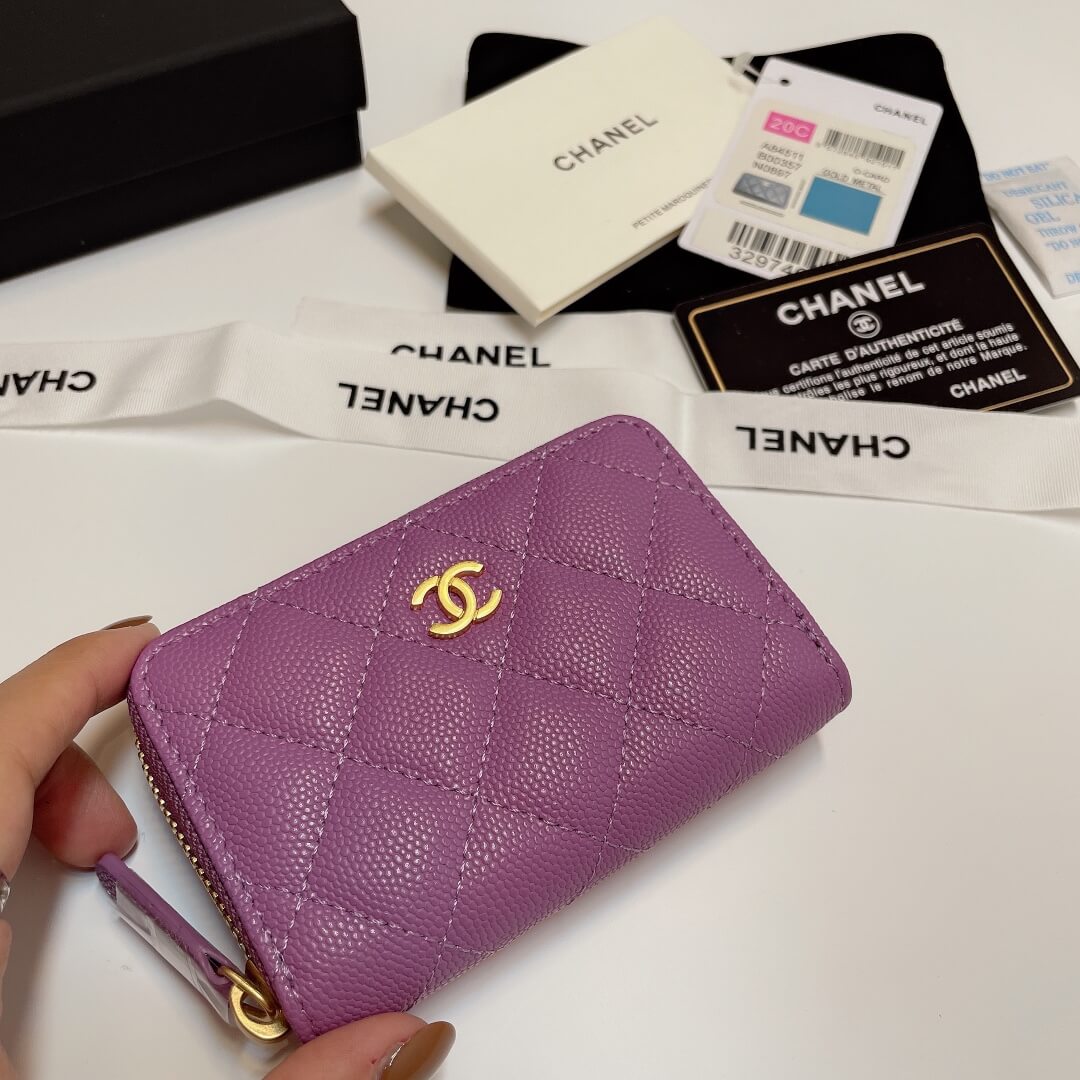 Ch**el Classic Zipper Coin Wallet