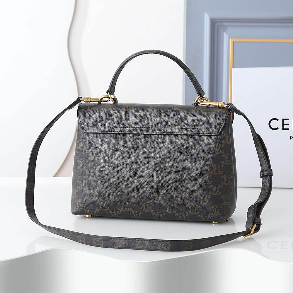 Ce1i*e TEEN NINO BAG IN Triomphe Canvas(HIGH-END GRADE)